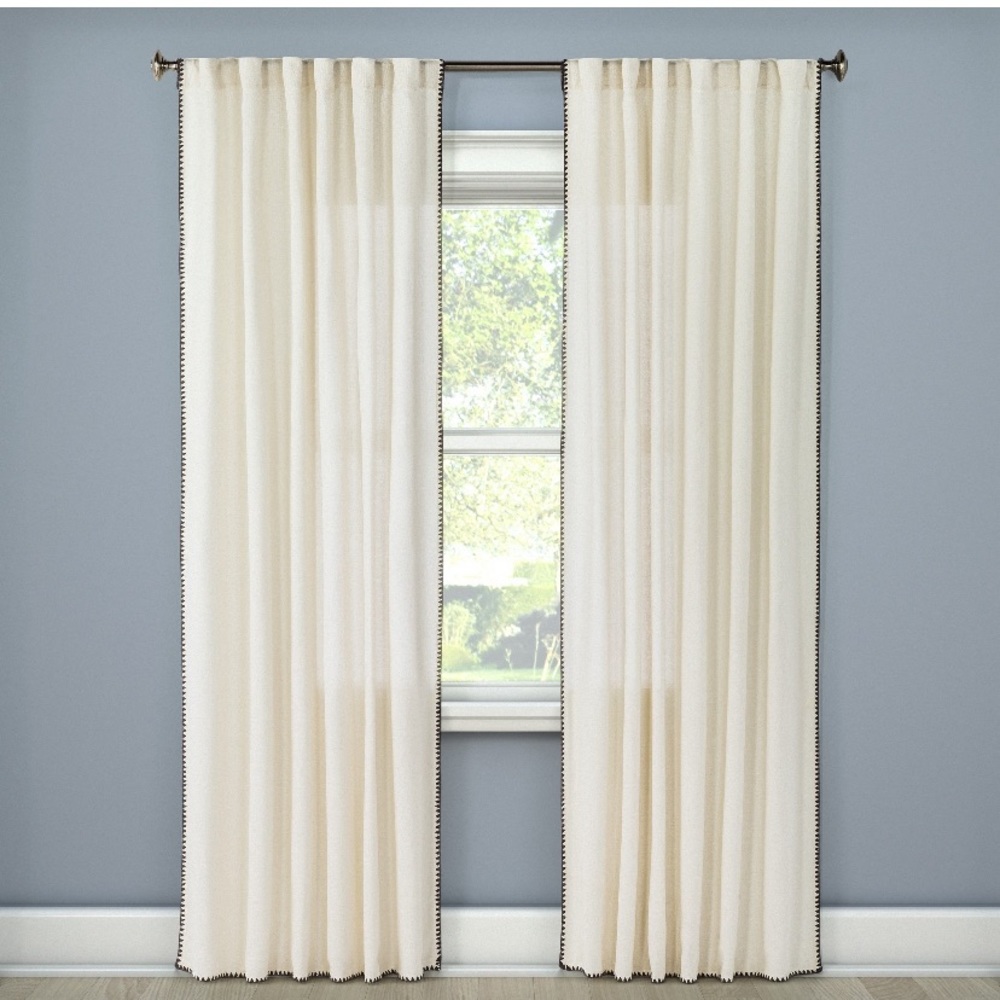 Target Threshold Stitched Edge Curtain 54x84” (2)